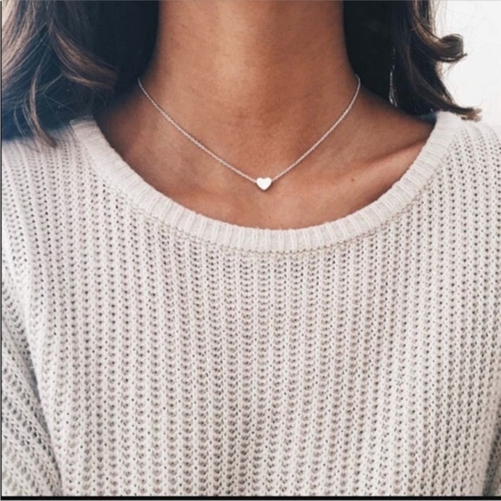 Silver Heart Pendant Necklace